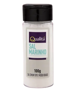 Sal Comum Marinho Tipo 1 Moído Iodado Qualitá Frasco 100g