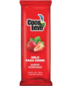 Gelo para Drink Morango Coco Leve Pacote 190g