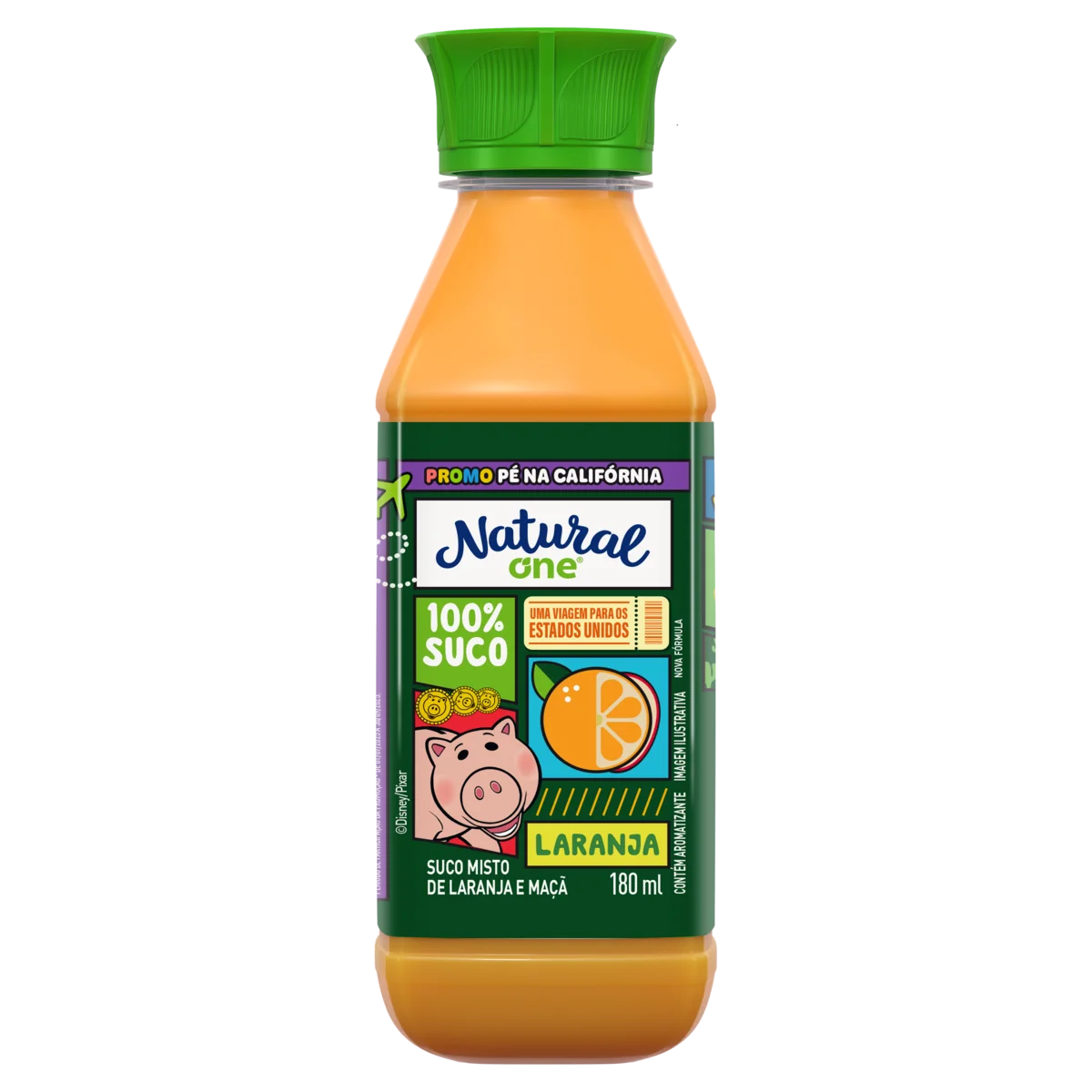 Suco Laranja e Maçã Natural One Ambiente Garrafa 180ml (GELADO)