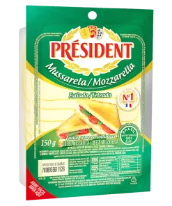 Queijo Mussarela Fatiado Président 150g