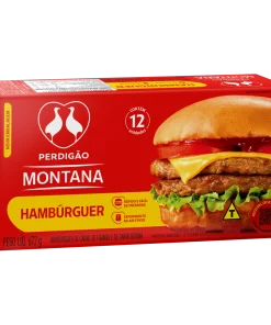 Hambúrguer de Carne de Frango e Bovina Perdigão Caixa 672g 12 Unidades