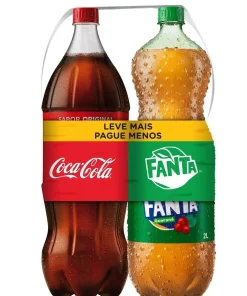 Kit Refrigerante Coca-Cola Original + Fanta Guaraná 2l Cada Leve Mais Pague Menos(GELADO)